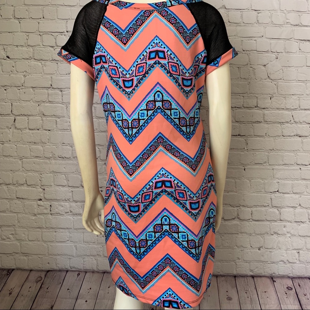 Absolute Angel Aztec tribal print colorful midi dress - Picture 5 of 6